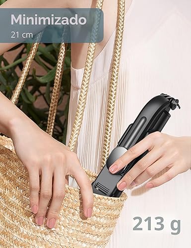 Miniatura 8 de Palo selfie con trípode y luz, palo selfie de 45'' con control remoto inalámbrico, trípode portátil para teléfono compatible con iPhone 16/15 Pro