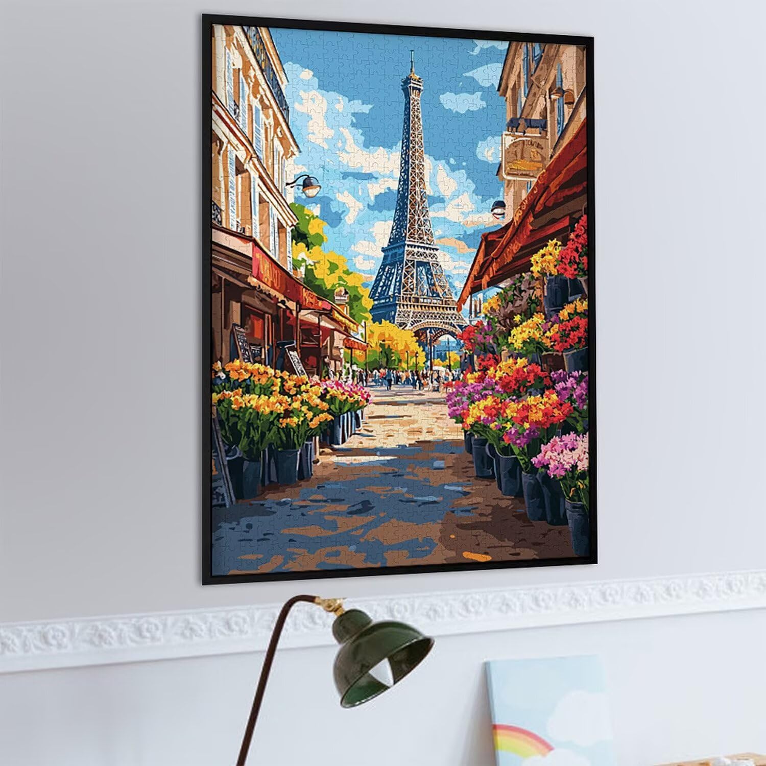Puzzle 1000 sztuk dla dorosłych puzzle dla dorosłych 1000 elementów puzzle wymagające i drażniące mózgi edukacja gra dla całych prezentów dla mężczyzn, puzzle Motyw: (Street View Wieża Eiffla) h-473