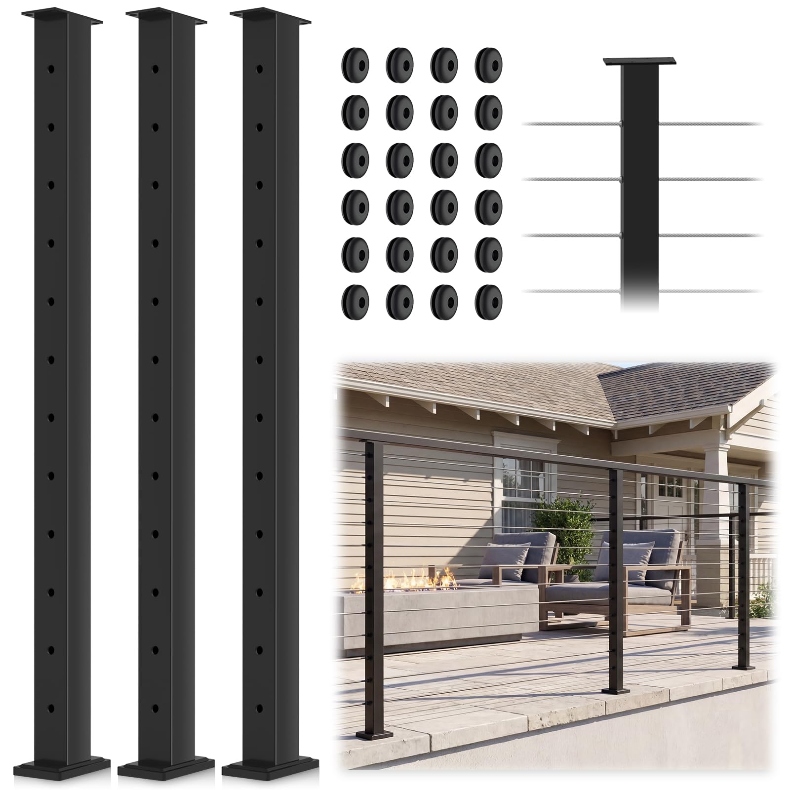 Beveled Angle Washers - Stainless Steel Railing Hardware -12
