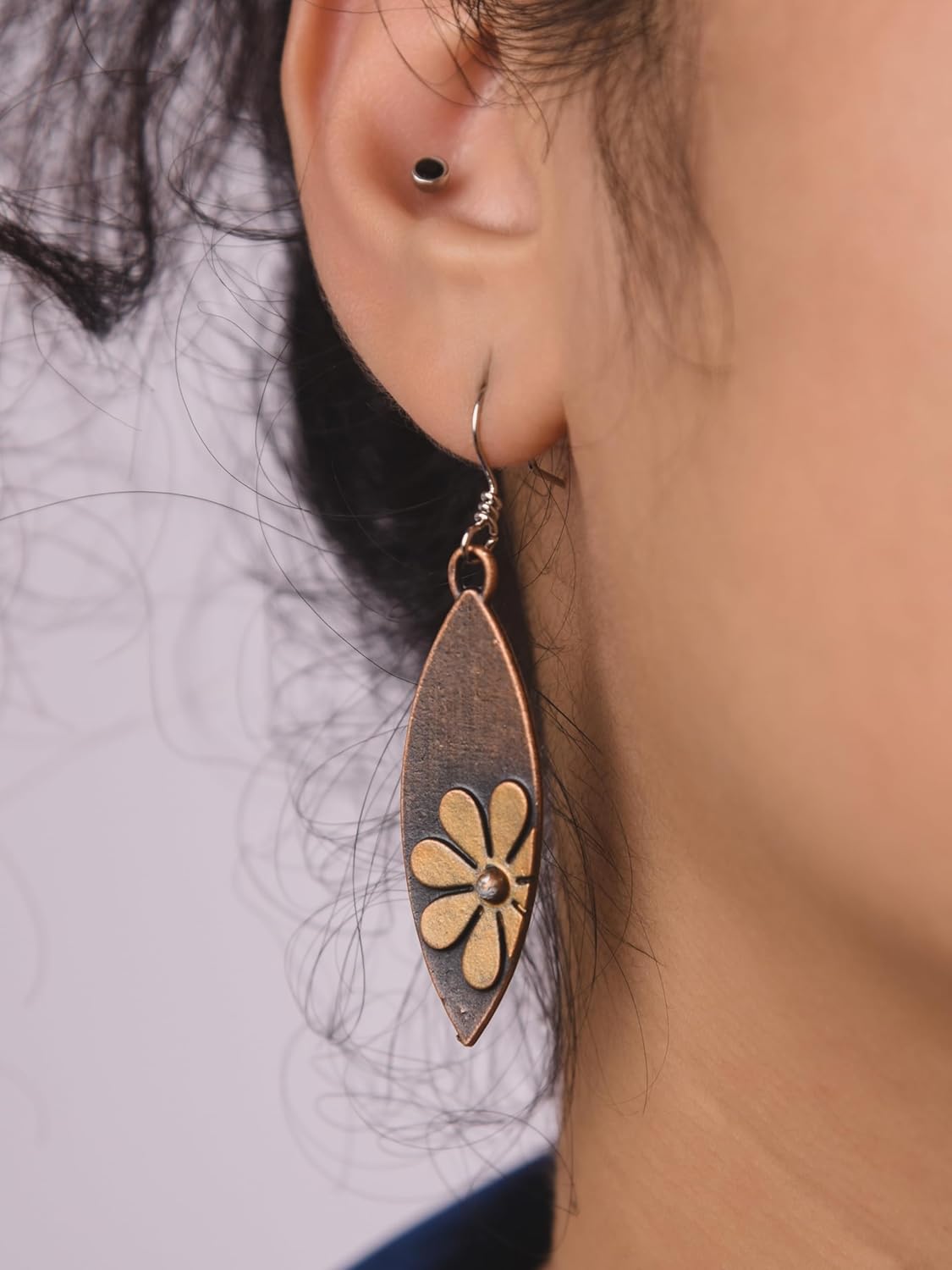 MINACHI Vintage Boho Rustic Flower Sunflower Dangle Drop Earrings Bohemian Summer Jewelry Gift for Women - Image 5