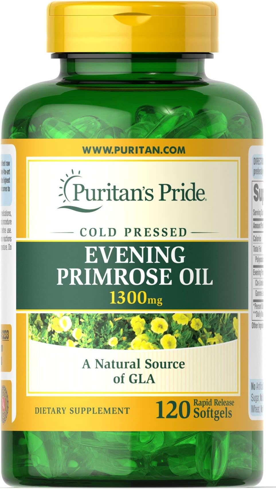 Evening Primrose Oil 1300 mg Softgels, 120 Count