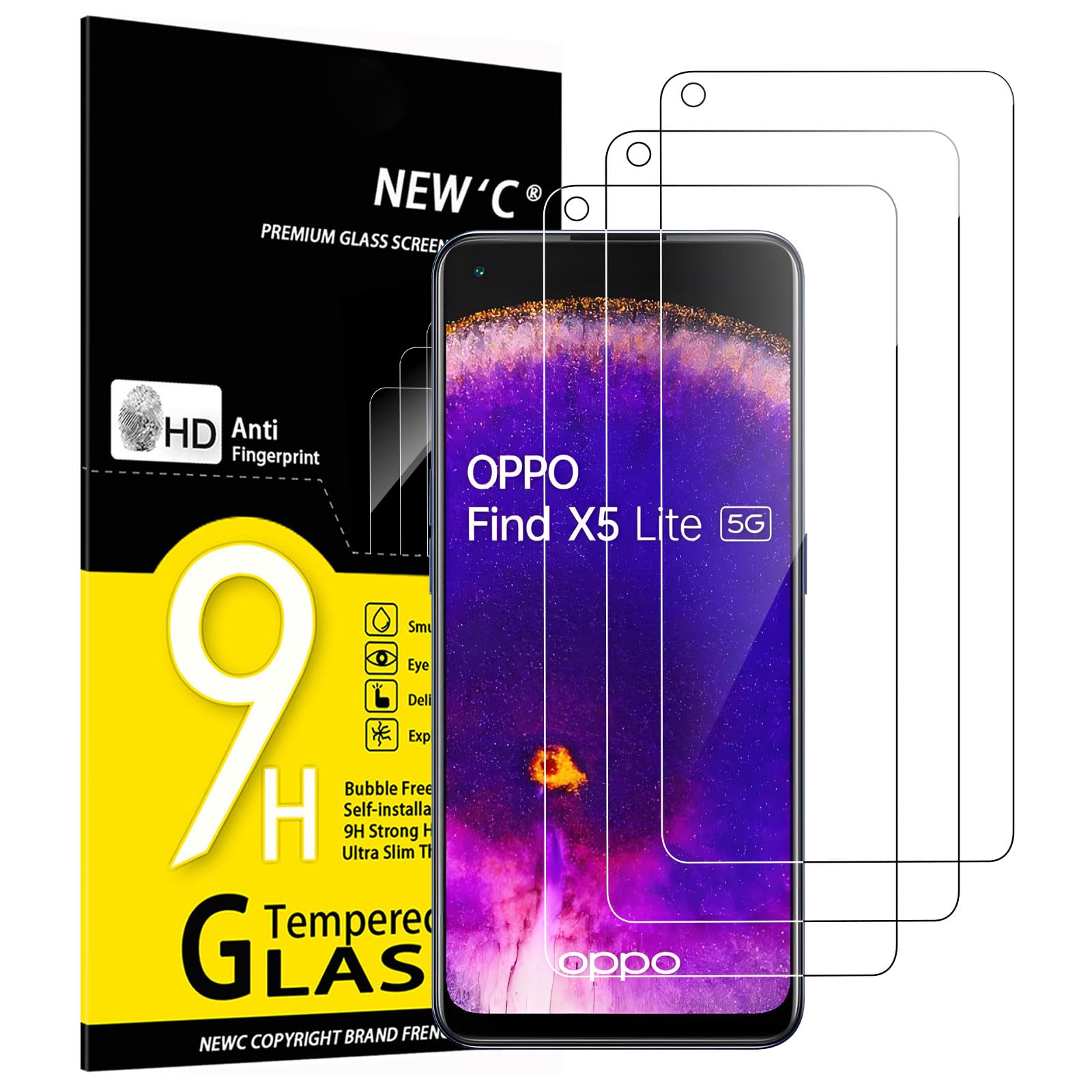 Panzer Schutzglas Für Oppo Find X5 – 2 Stück Displayschutzfolie Mit 9H Härte | Kratzfest, Blasenfrei, Fingerabdruckresistent