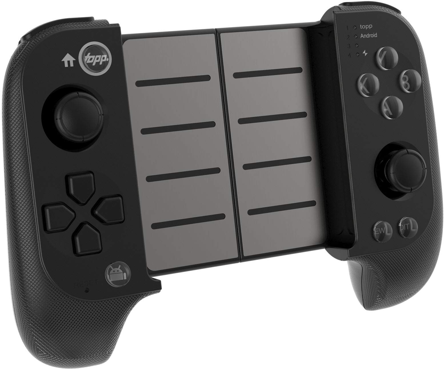 Smartphone Controller 'Remus' mit bis zu 12 h Laufzeit und individuell einstellbarer Tastenbelegung, Schwarz