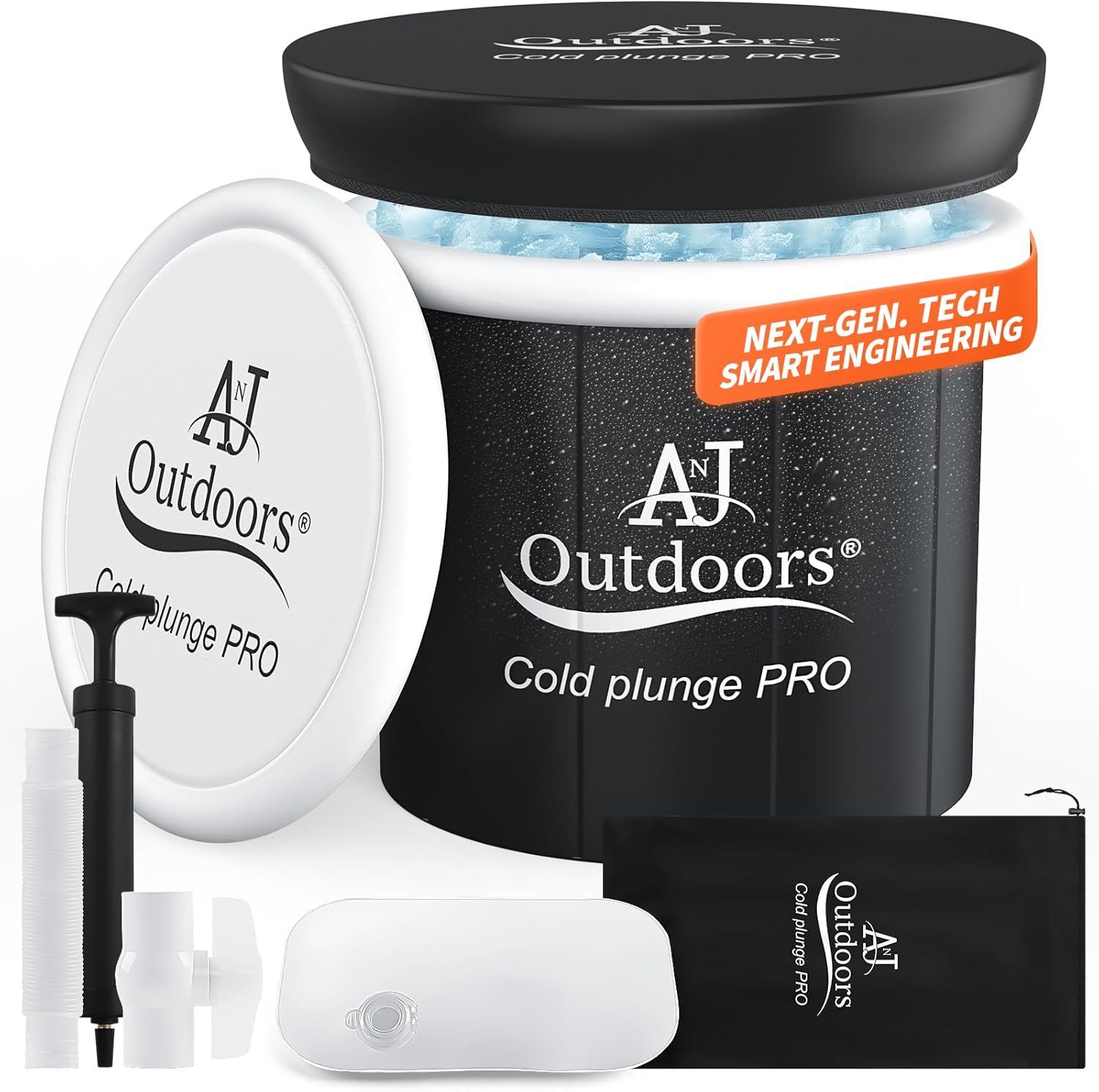 Cold Plunge PRO Next-Gen Cold Plunge Tub for Athletes | Integrated Pole-free Insulation Wall Ice Bath Tub/Ice Pod | Extra Large Outdoor/Indoor Recovery Portable Bathtub