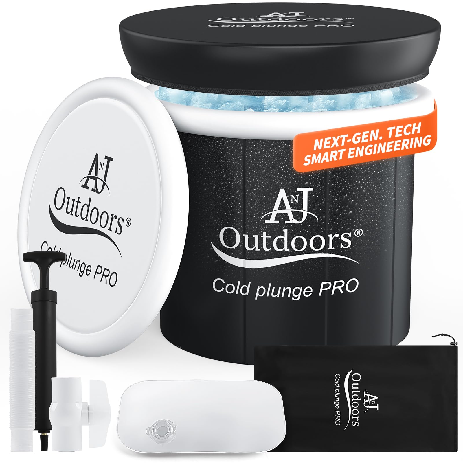 Cold Plunge PRO Next-Gen Cold Plunge Tub for Athletes | Integrated Pole-free Insulation Wall Ice Bath Tub/Ice Pod | Extra Large Outdoor/Indoor Recovery Portable Bathtub