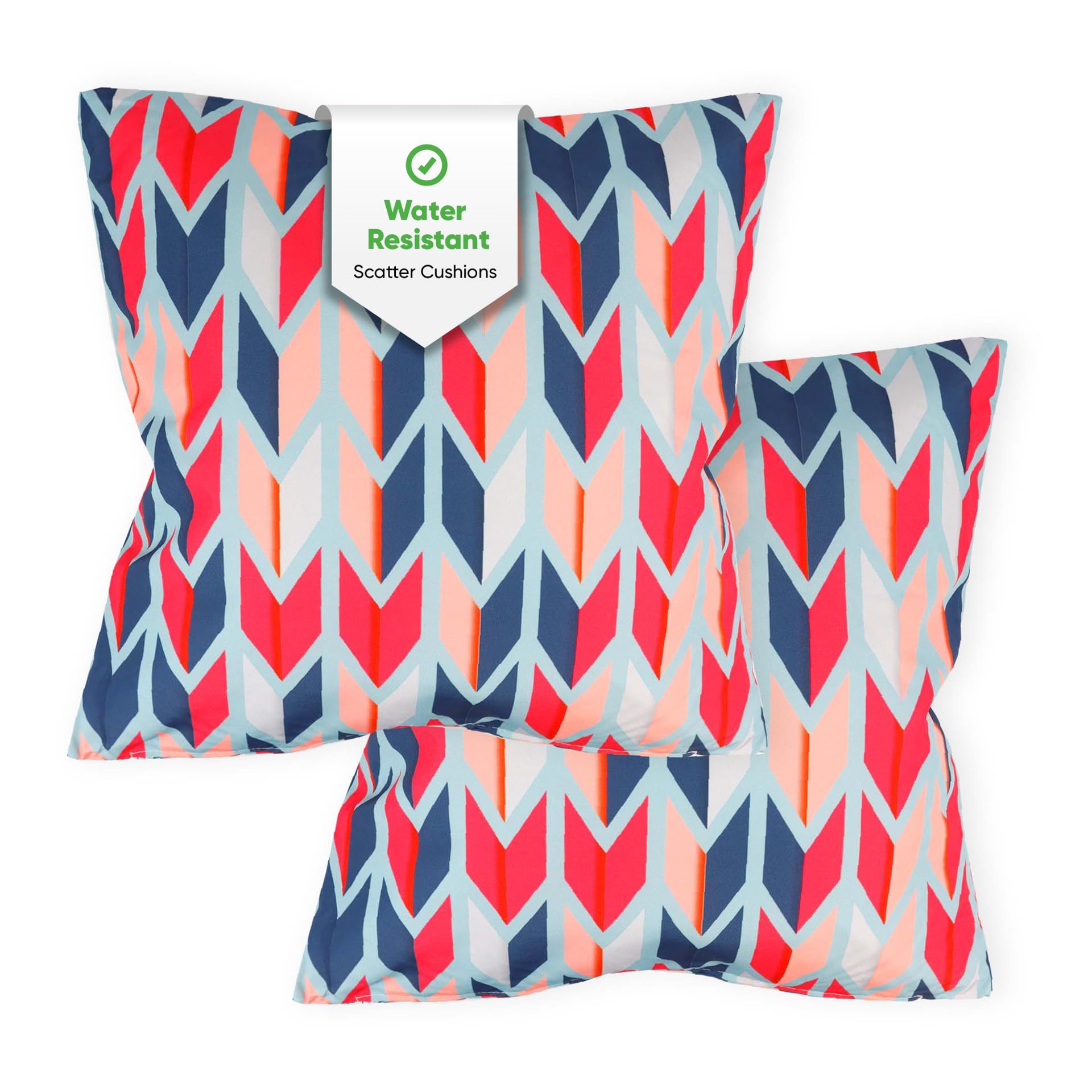 Gardenwize Arrow Pack Of 2 Outdoor Scatter Cushions – Design Garden Furniture Cushions, Weather Resistant Decorative Pillows, Includes 2 Covers & 2 Cushion Inserts
