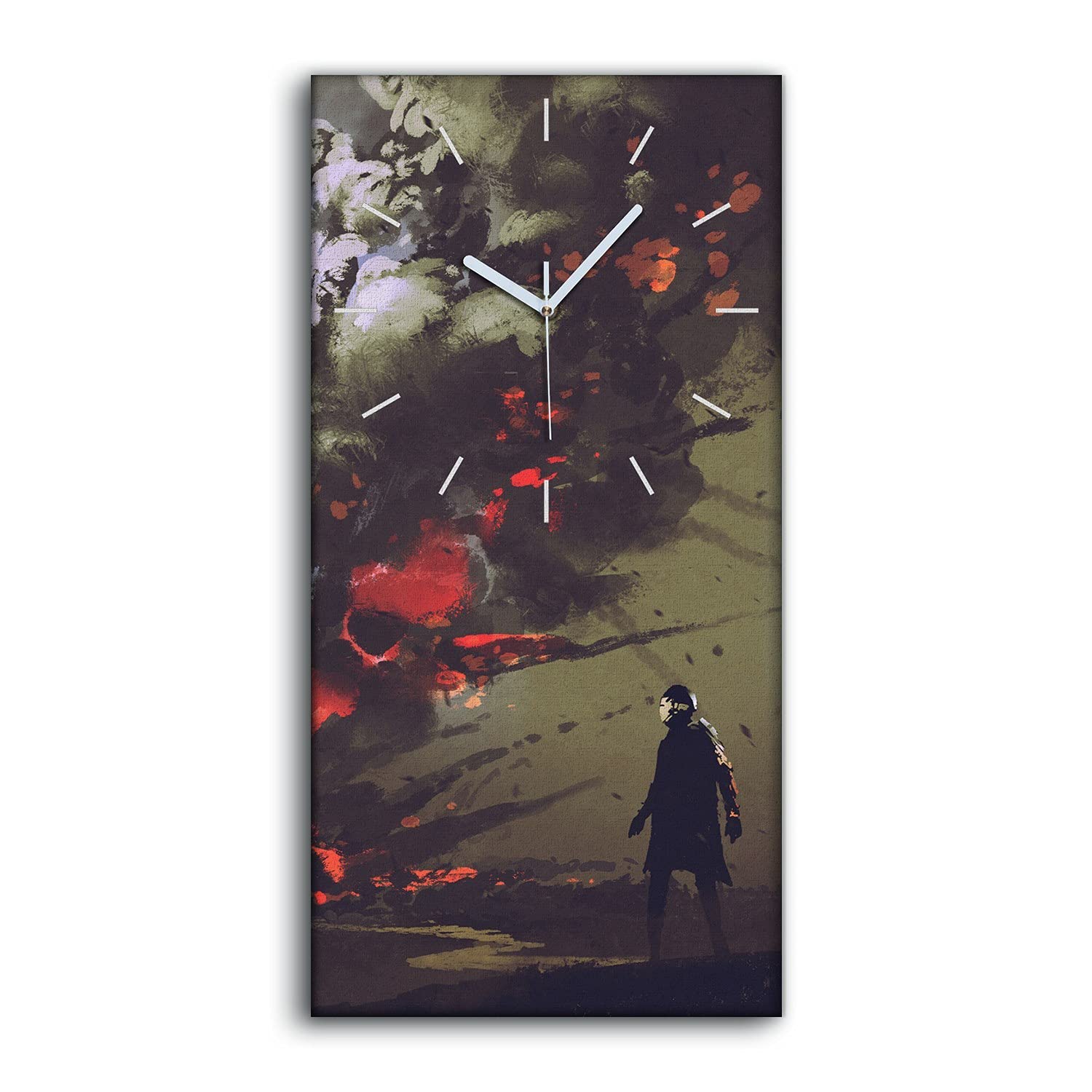 Horloge Toile Scifi Coloray Ne Pas Tic Tac Silencieuse Grand Format Salon