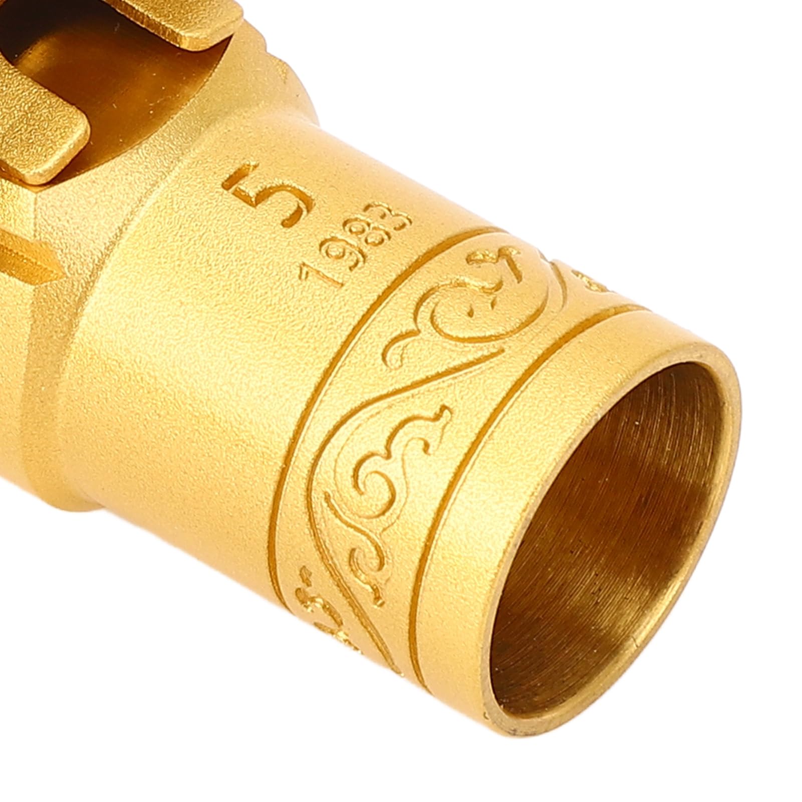 Boquilla para saxofón alto con tapa, de metal de latón Eb 5C, repuesto para profesionales principiantes, cubierta deslizante esmerilada