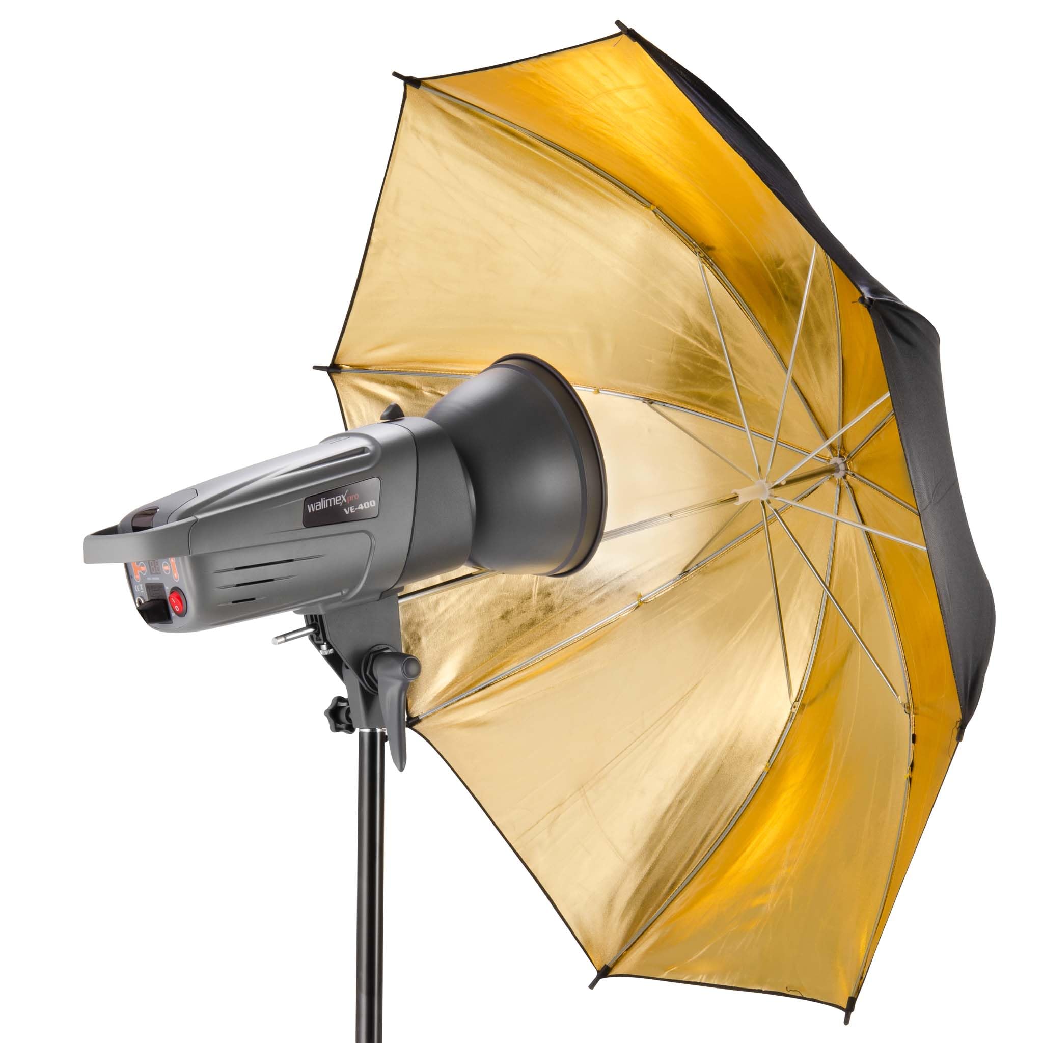 Parapluie réfléchissant walimex doré, 84 cm