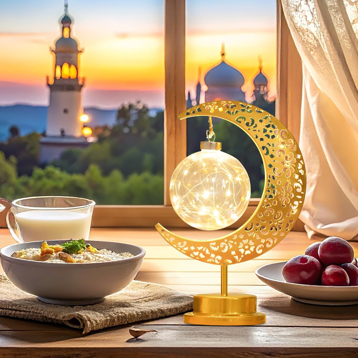 Moon Lamp, Ramadan Decorations for Home, Eid Mubarak Decorations, Ramadan Lights Decorations, Enchanted Lunar Lamp, Ramadan Home Table Decor, Galaxy Light, Moon Night Light, Battery Operated Lamp