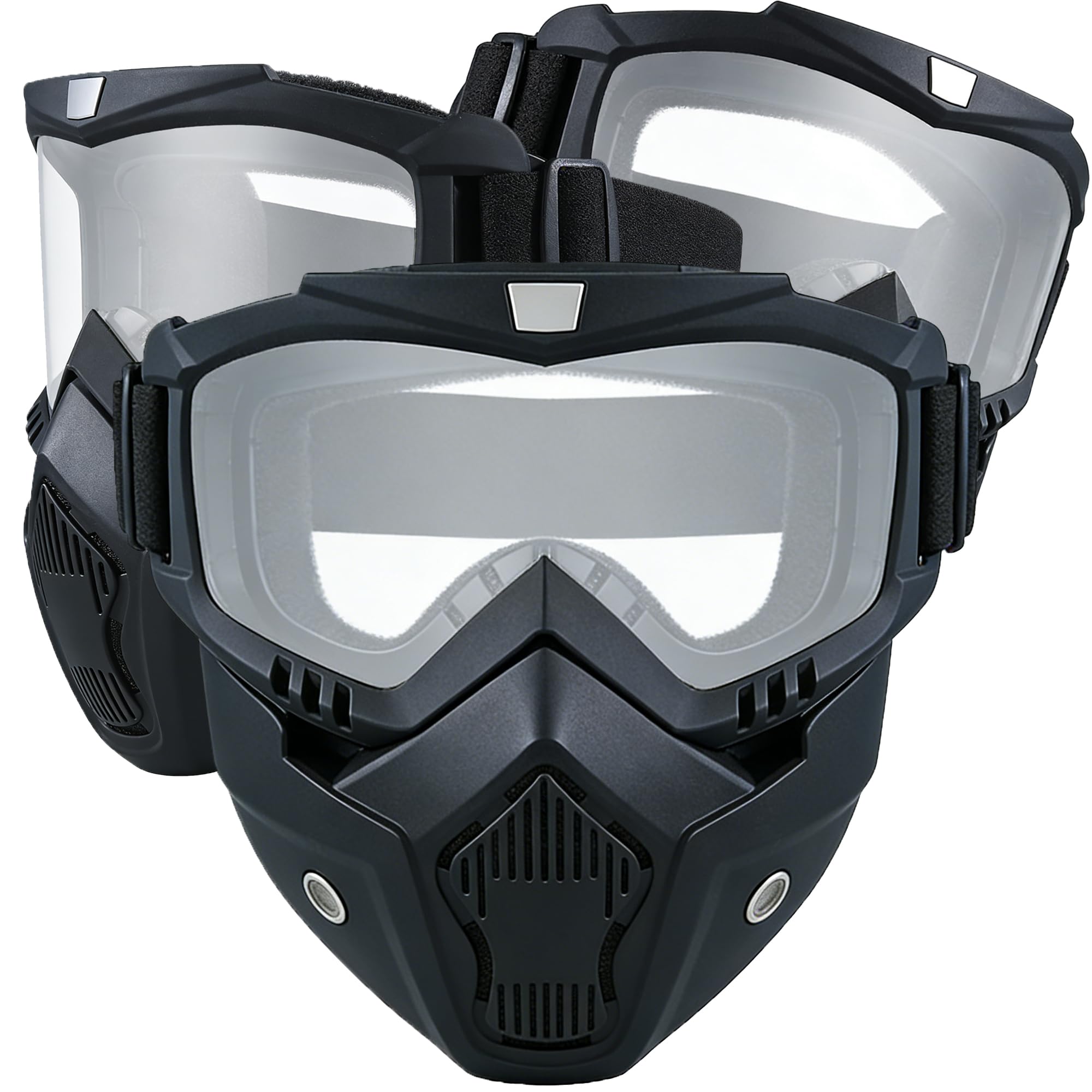 Paintball Mask Anti Fog,Tactical Full Face Mask Ski Mask Goggles Detachable Adjustable,Motorcycle Riding Face Protection