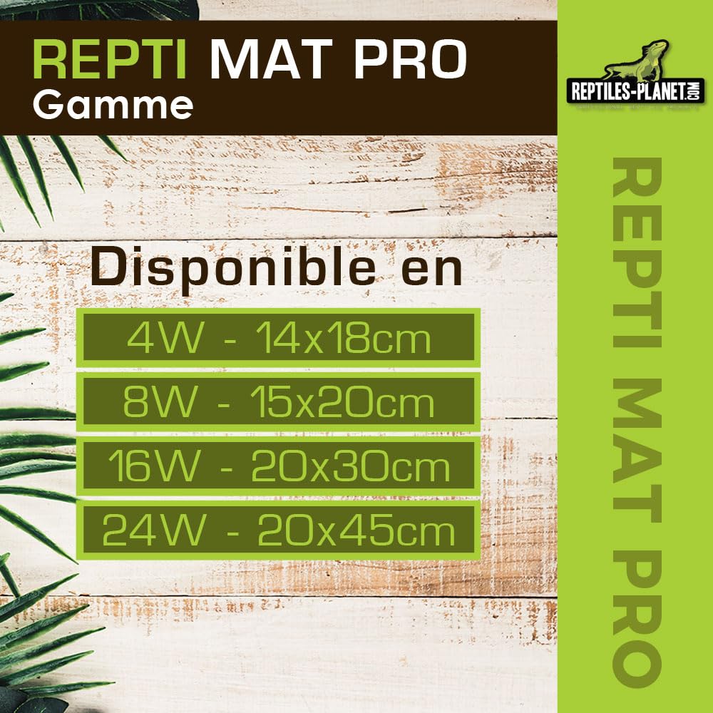 Reptiles Planet Repti PRO - Tappeto riscaldante per Rettili, 10 x 18 cm, 4 W
