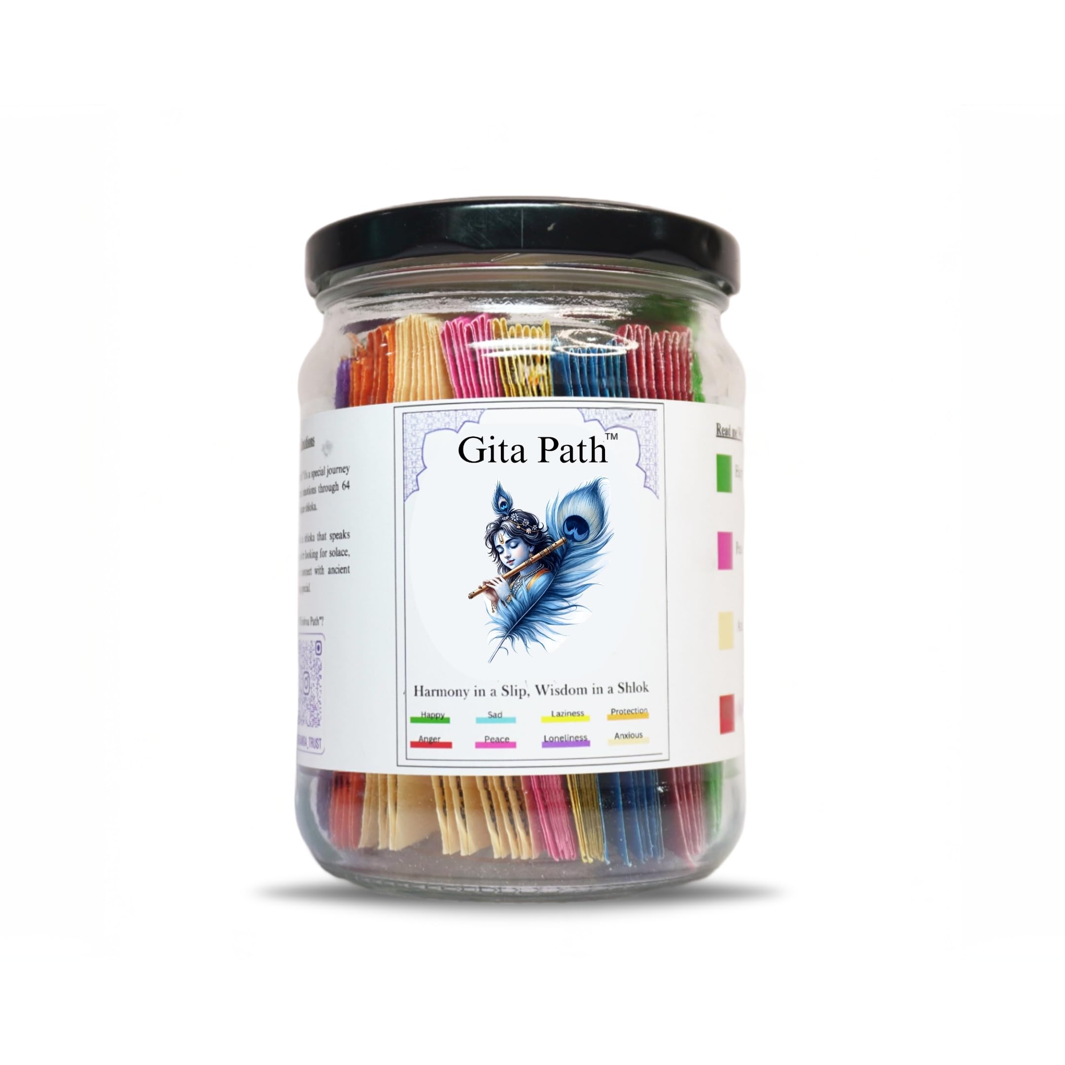 Gita Path Spiritual Jar – Shrimad Bhagavad Gita Paath for Home Temple, Meditation & Religious Gifting (English Translation)