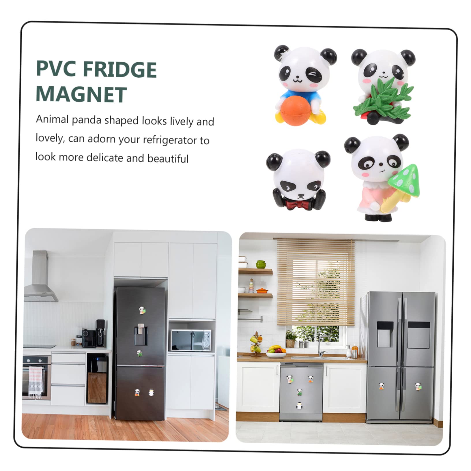 TOPBATHY 20 Pz Calamita da Panda calamite adesivi magneti da ufficio per congelare magneti da regali Decorazione della cucina pvc