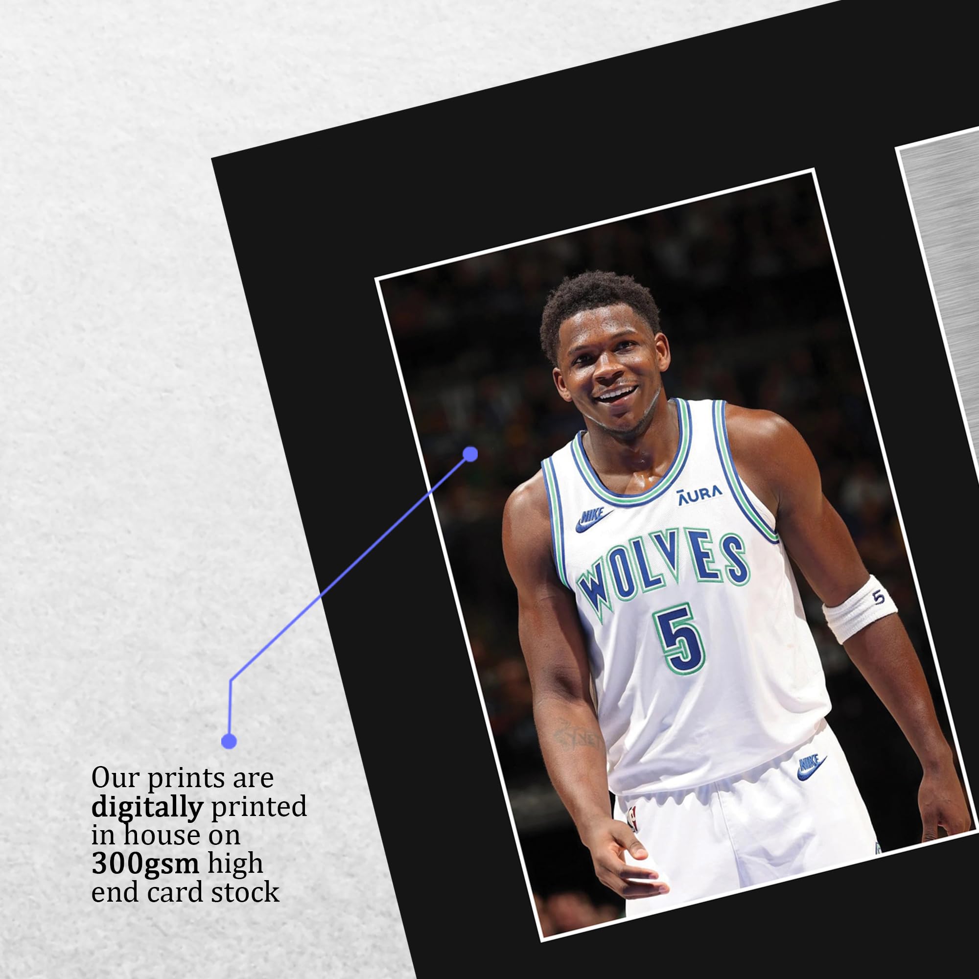 Amazon.com: HWC Trading Anthony Edwards Minnesota Timberwolves