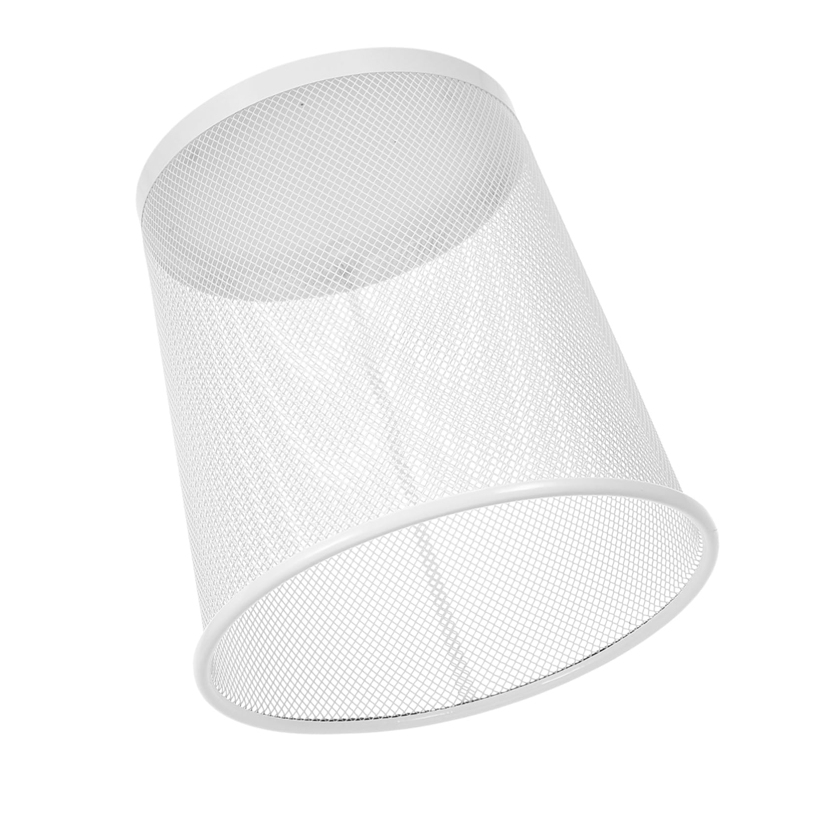 MAGICLULU Cestino Per Spazzatura Rotondo in Metallo Maglia Fine Per Ufficio e Casa Pattumiera Compatta Per Scrivania o Cucina Cestino Per Carta e Straccia