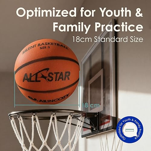Miniatura 6 de Baloncesto silencioso con peso, baloncesto sin aire de espuma suave, rebote alto, pelota de entrenamiento sin ruido, embalaje de regalo, seguro para