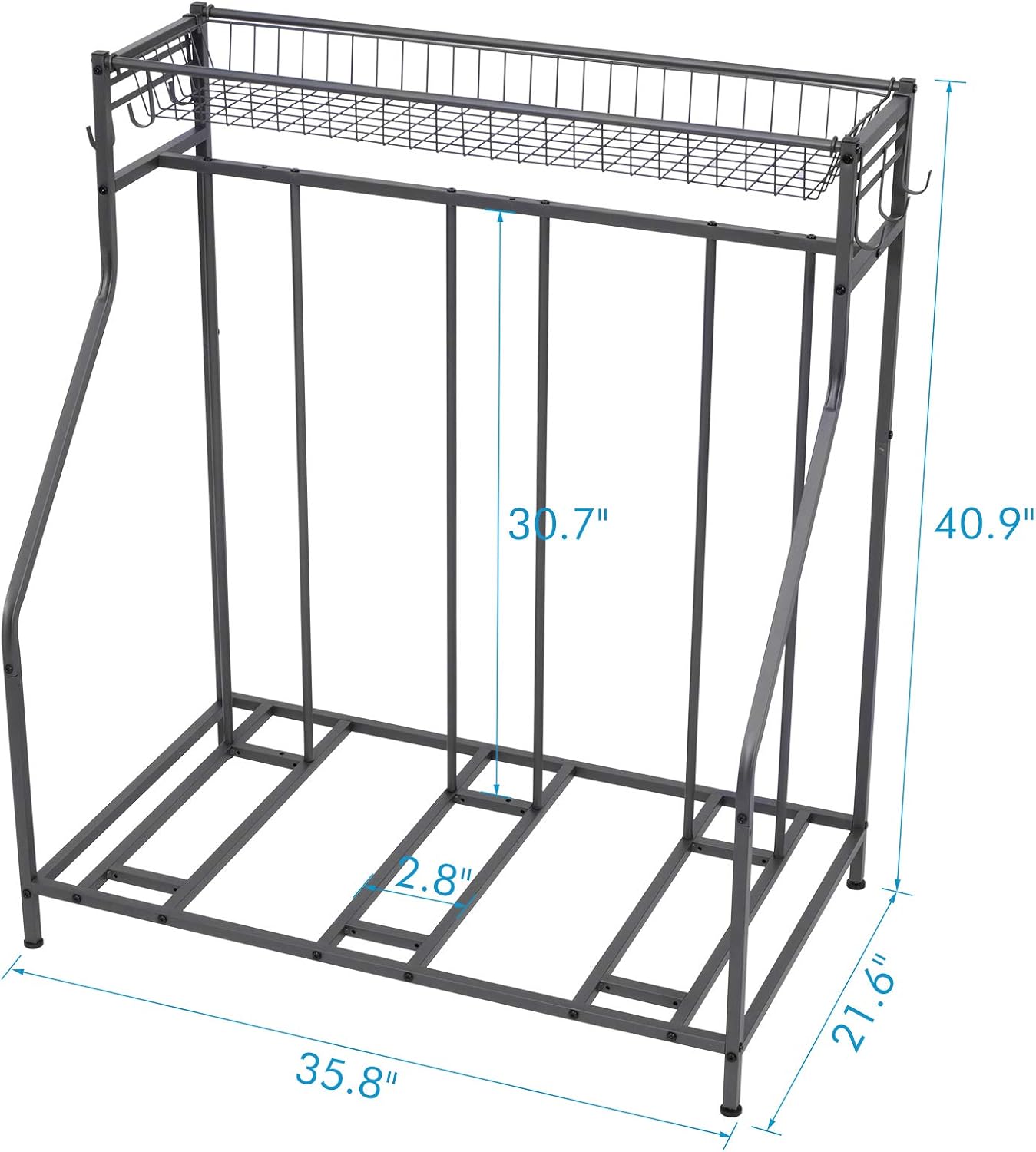 Uр Tо 50% оƒƒ XCSOURCE Bike Storage Rack for Garage,3 Bike Stand Rack with Storage Basket,Floor Bicycle Parking Stand,Free Standing Bicycle Rack for Road, Mountain, Hybrid, Adult or Kids Bike