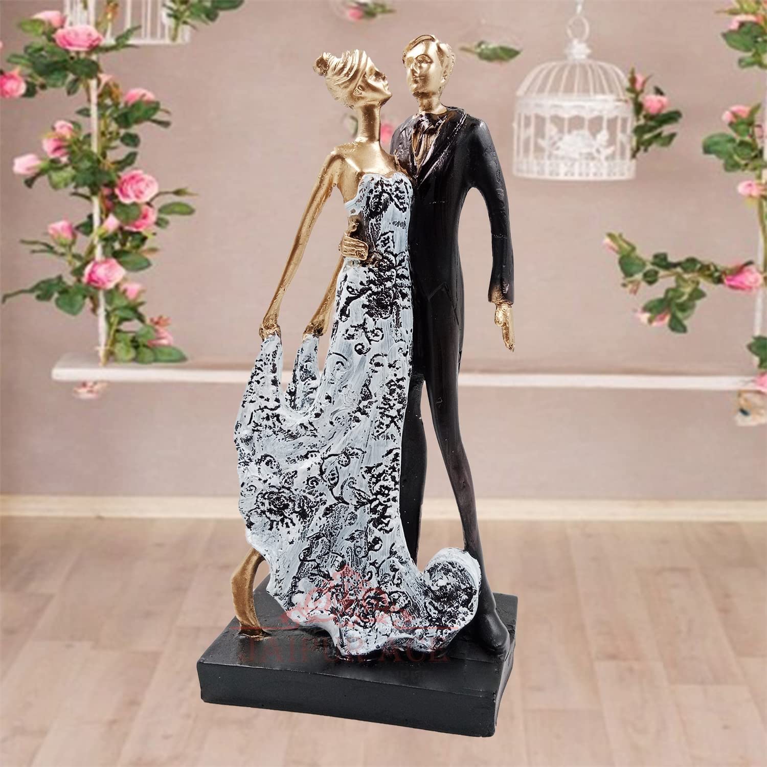 JAIPUR ACE Charming Affectionate Love Couple Art Resin Sculpture for Valentine Day Gift , Statue Weddings and Anniversaries - Present Him Her, Abstract Romantic (Model 5), Multicolor
