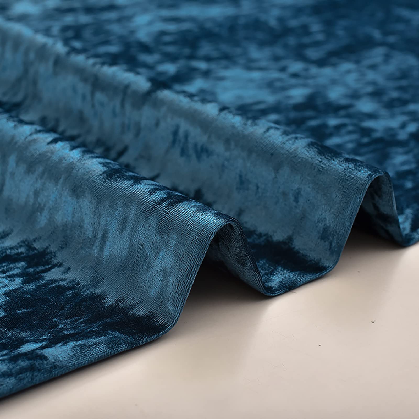 Blau Samtstoff Verdicken fleecestoff Möbelstoff150x100cm Polsterstoff Meterware Stoff zum nähen Kinder für Heimwerkerhandwerk, Stuhlsitzbezüge, Heimtextilien(Size:1.5m*8m)