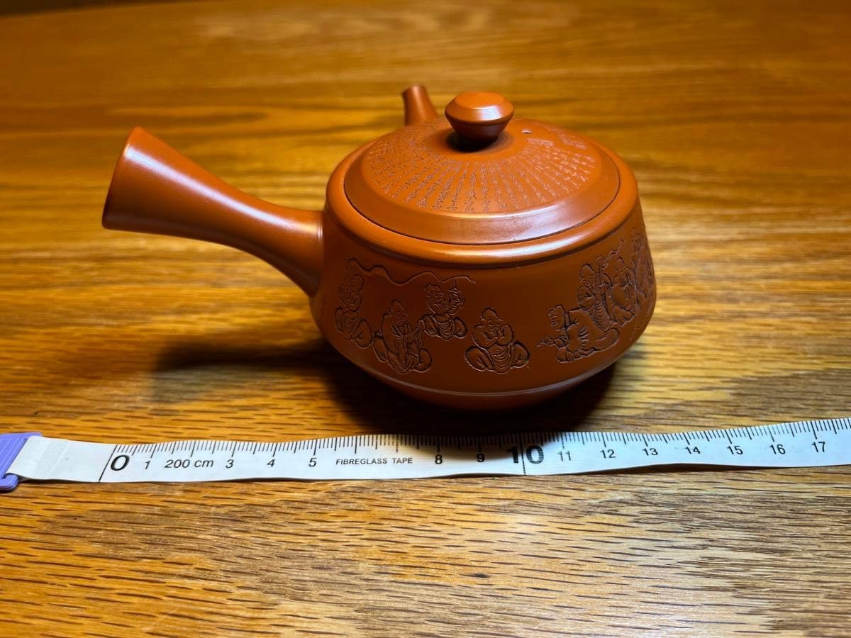 中古 急須 陶器 中古 巨大 茶瓶 急須 陶器 置物 飾り物 高さ約32㎝ (雑