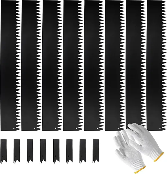 Belinova 8 Pcs - 48'' L x 6'' H Steel Landscape Edging Edging for Landscaping Garden Edging Metal Landscape Edging Tall Border Lawn Edging No-dig Hammer in Edging with Gloves(32FT Total Length)