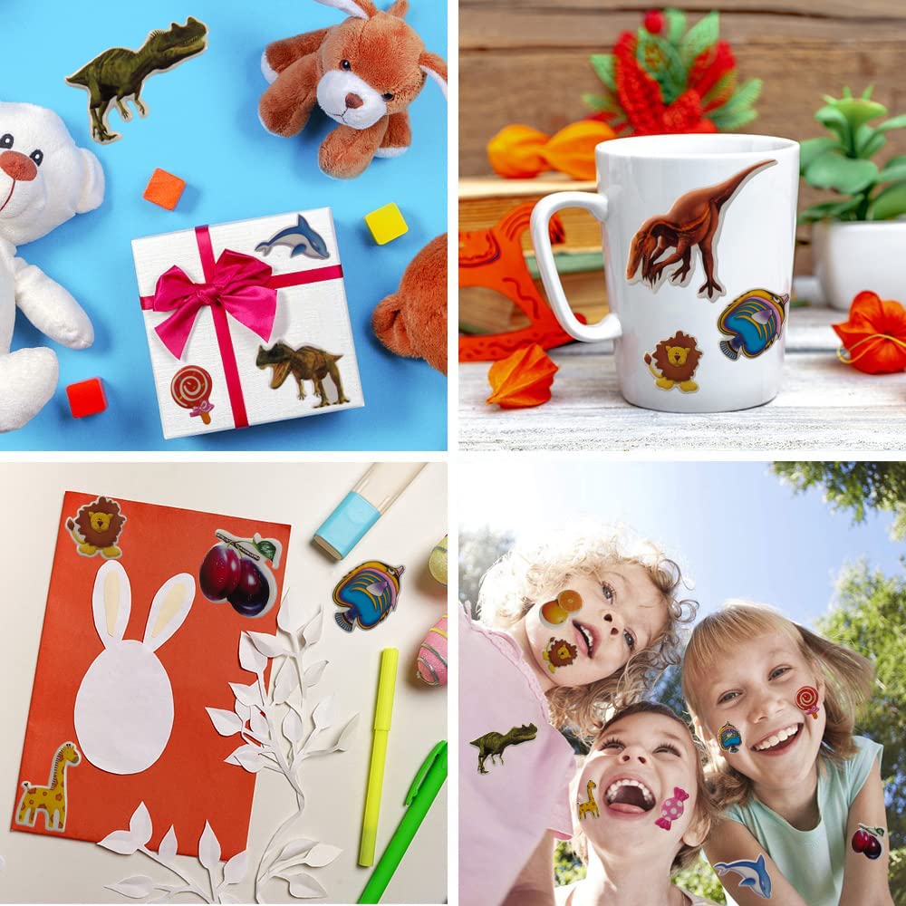 Autocollants 3D Animaux Pour Enfants - Relief, Gommettes Colorées Pour Scrapbooking, DIY, Cadeau Et Récompenses