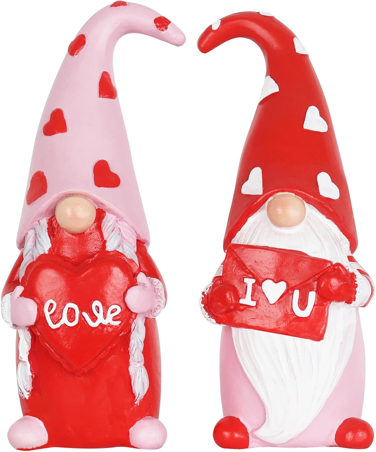 MEETYAMOR Valentines Day Decorations, 2 PCS Gnomes Figurines Valentines Day Decor, Handmade Love SignValentine Decor, Valentines Day Decorations for The Home, Living Room, Dining Table, Mantle