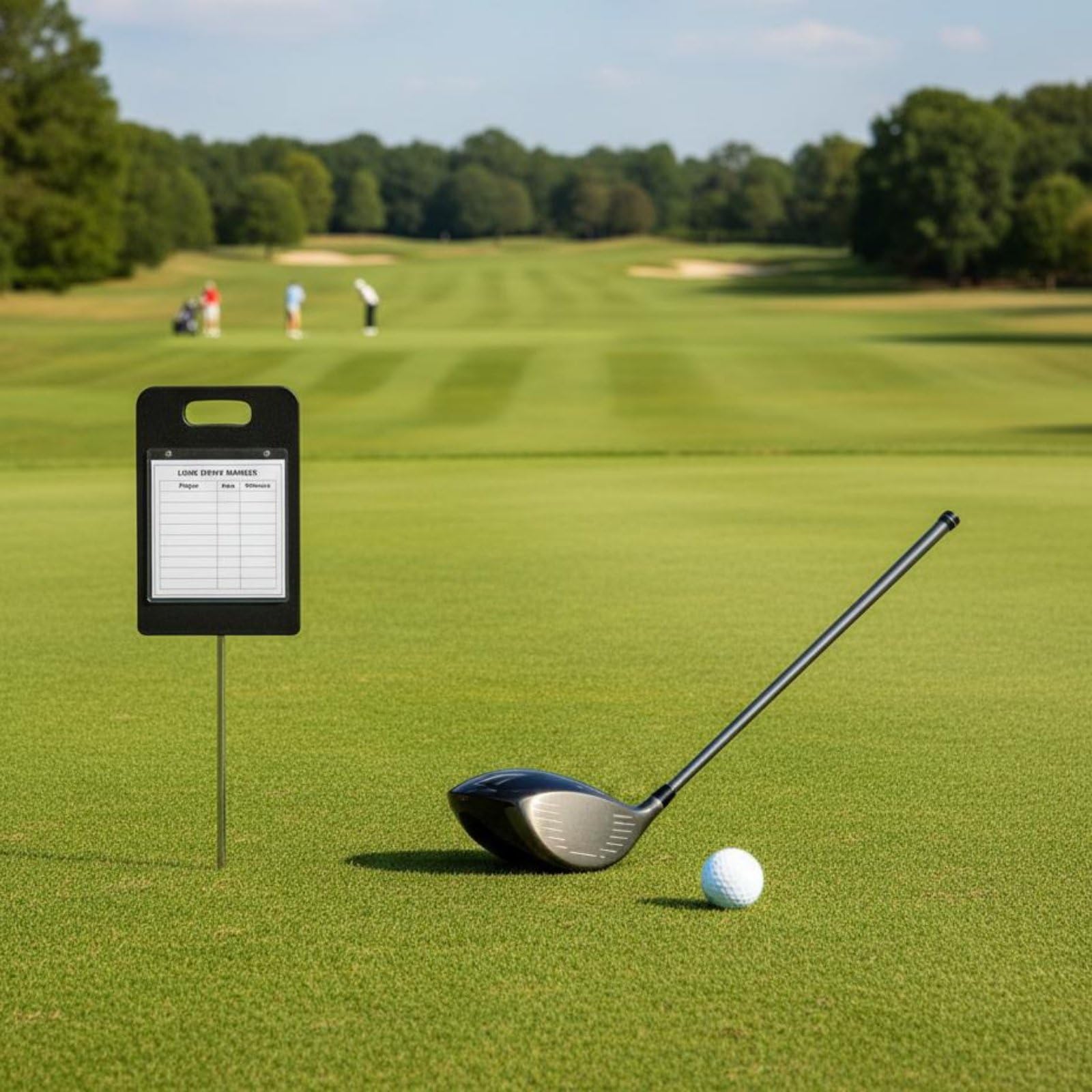 Marqueur de Compétition Golf, Panneau de Score de Golf, Facile à Planter, Couvercle Acrylique Anti-Vent, Piquet Marquage Résistant aux Intempéries pour Golfeurs