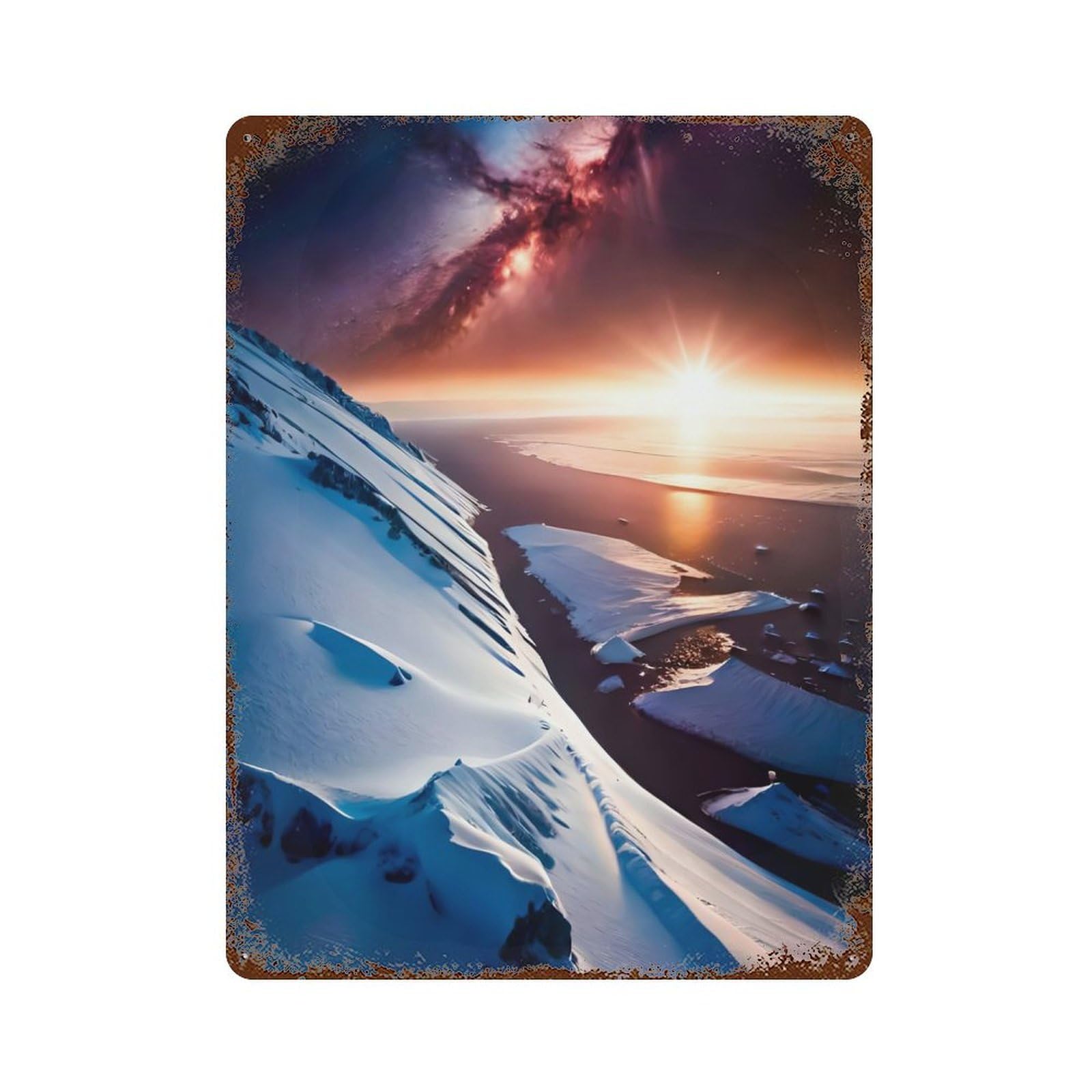 Planetary Odyssey Decorative Tin Sign 15.7"x11.8", for Bistro, Counter And Cafe Decor, Classic Wall Plaque