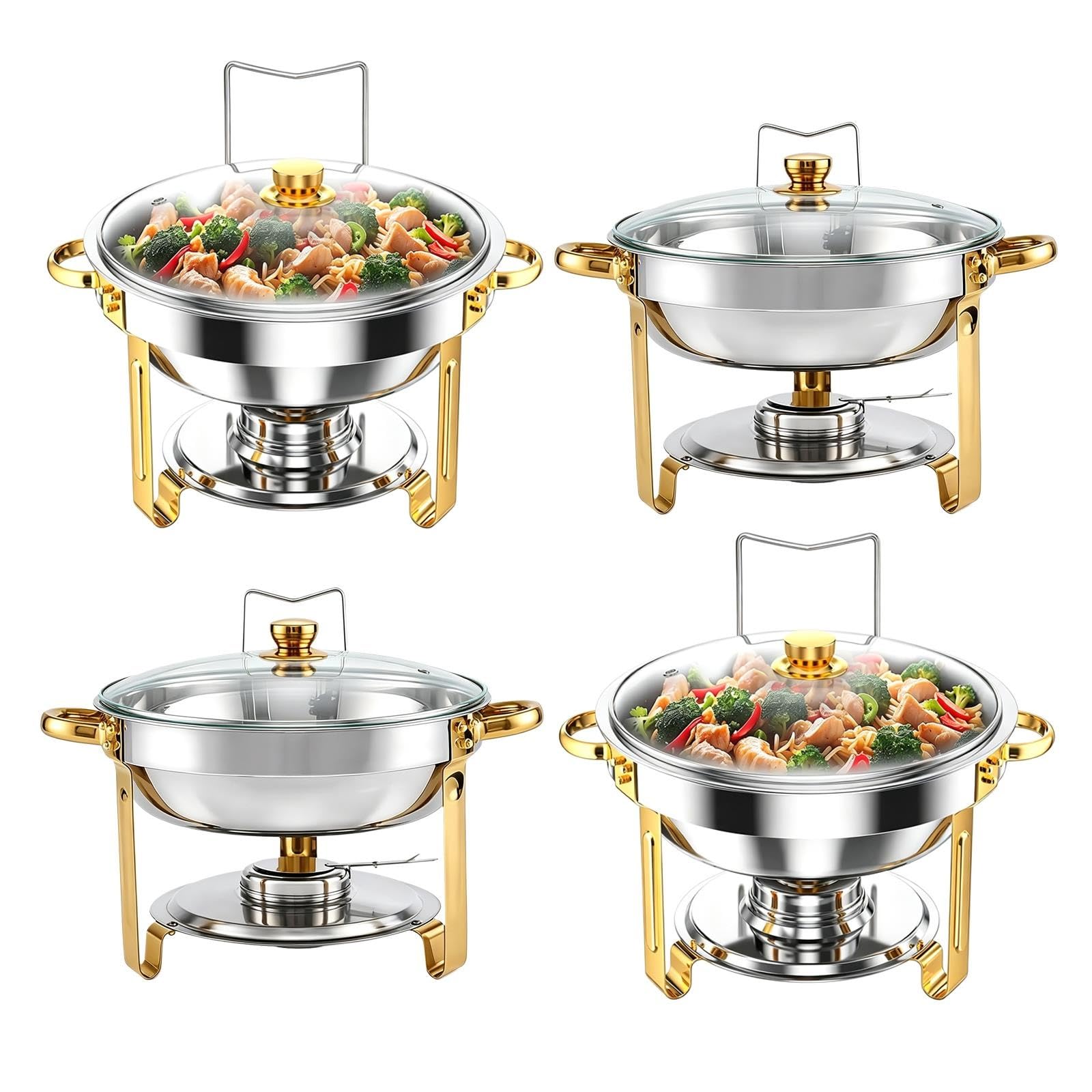 4 PCS Calentador de Buffet in Acero Inoxidable no se Requiere Electricidad