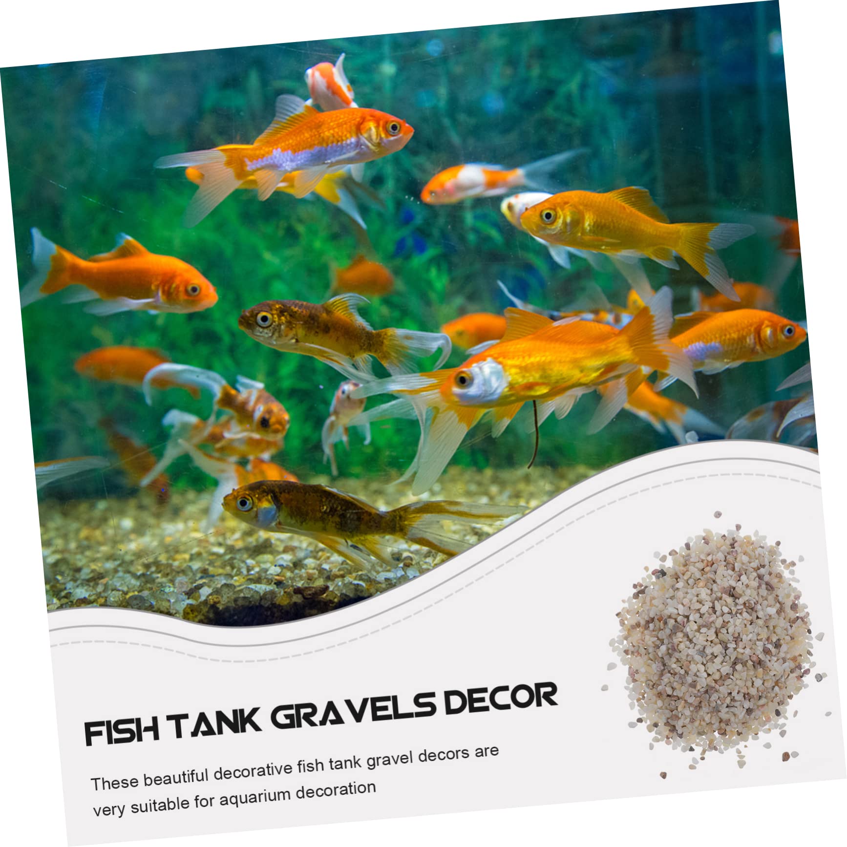 1ensemble Gravier Naturel Polissé pour Aquarium Sable Décoratif pour Réservoirs Eau Douce Et Accessoire Sécurisé pour Poissons Et Plantes