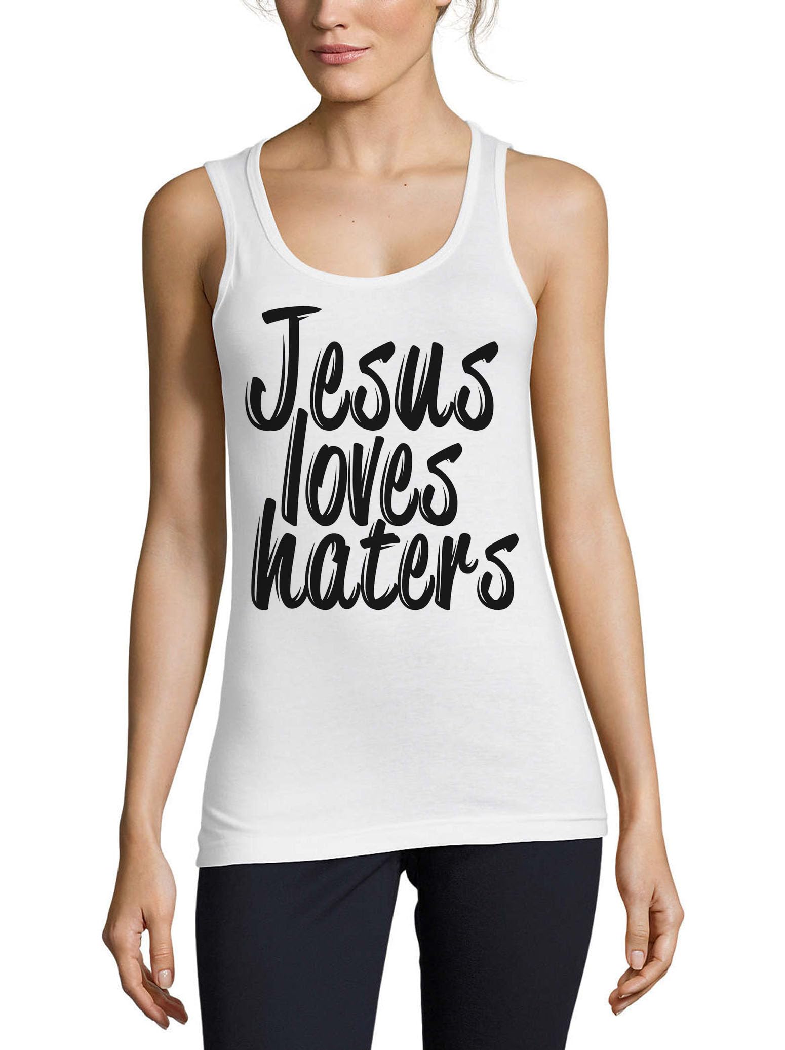 Camiseta de Jesús sin mangas para mujer que busca comodidad total 3