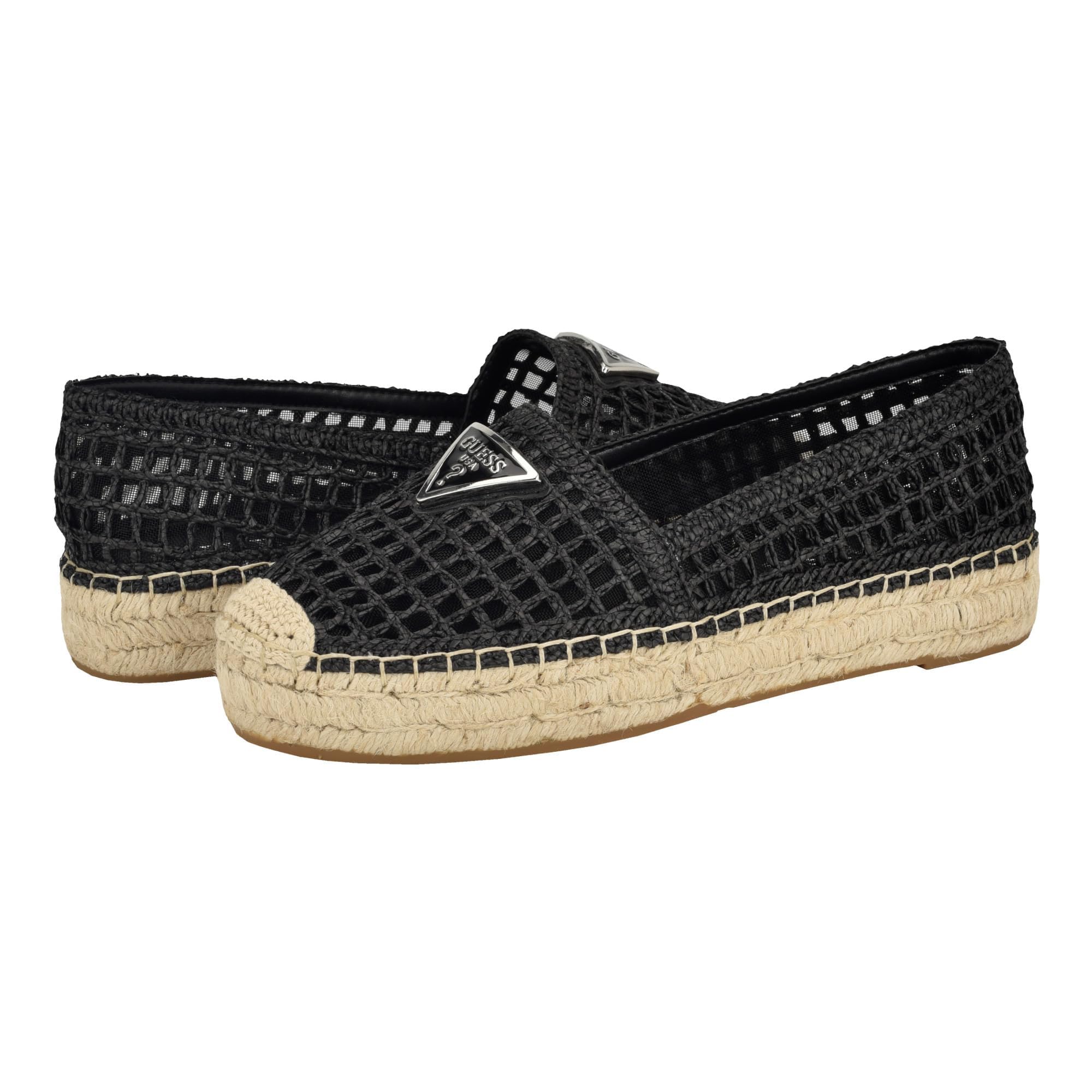GUESS Women's Mones Ballet Flat, Black 001, 5.5 UK
