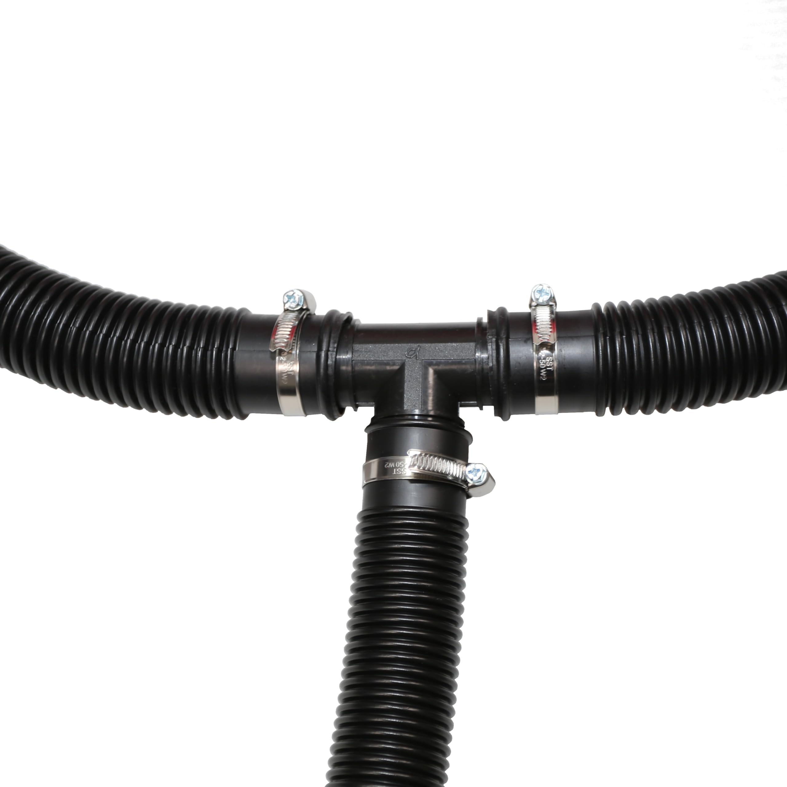 HAF® Hoogwaardige zwembadslang 38 mm wit 9 meter voor tuin & zwembad | zonne-slang incl. 2 x roestvrij stalen slangklemmen | zwembadslang | pompslang - kwaliteit: Made in Germany
