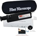 400x Outil d'inspection de la fibre optique de la main Outil portatif de contrôle de la fibres optiques Microscope de poche éclairé LED Éclairage coaxial léger 2.5mm FC SC ST et 1.25mm LC Adaptateur