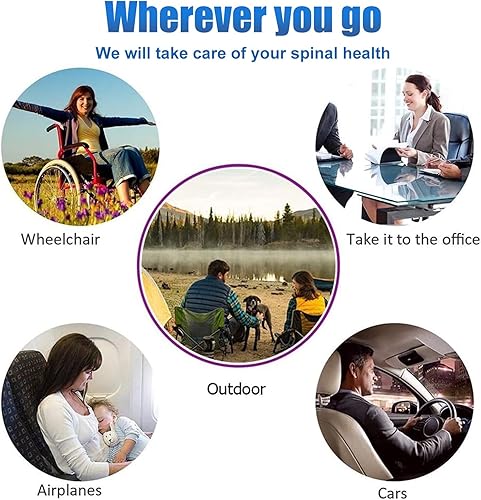 Miniatura 8 de Cojín de Gel para Asiento - Cojín de Asiento de Huevo Extra Grande de 17x17 Pulgadas con Funda Antideslizante para Ciática y Dolor de Espalda -