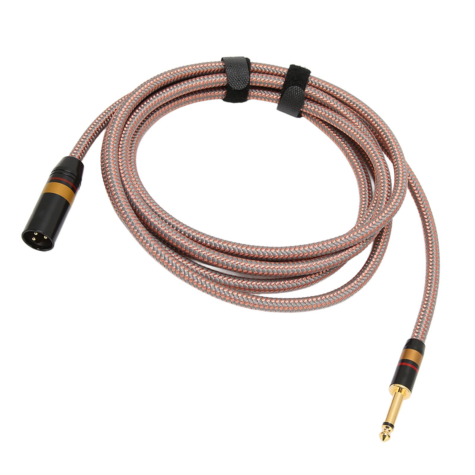 Vergoldetes 6,35-mm-auf-XLR-Stecker-Soundkabel für Lautsprecher, Mixer, Studiokonsolen, 9,8 Fuß Langes Kabel für Audiophile, Kompatibel mit Mikrofonen und Verstärkern