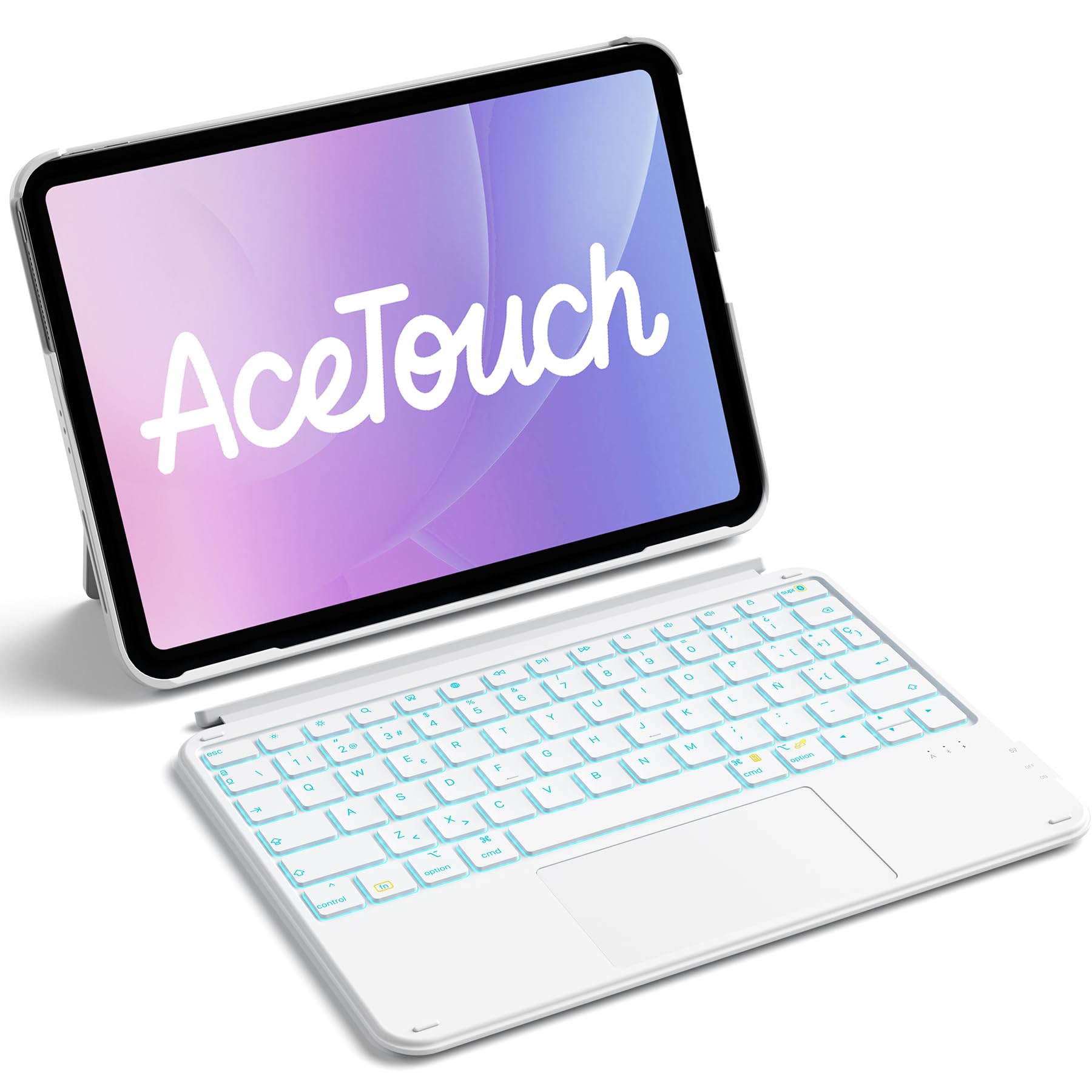 Inateck Teclado Retroiluminado 7 Colores for iPad 10Gen 2022/11Gen A16 2025 (10.9/11"), Air 11" M4/M3/M2, Air 6.ª/5.ª/4.ª, Pro 11 1-4Gen, Teclado Ultraligero Desmontable con Touchp, KB04122-RGB Negro — view 10