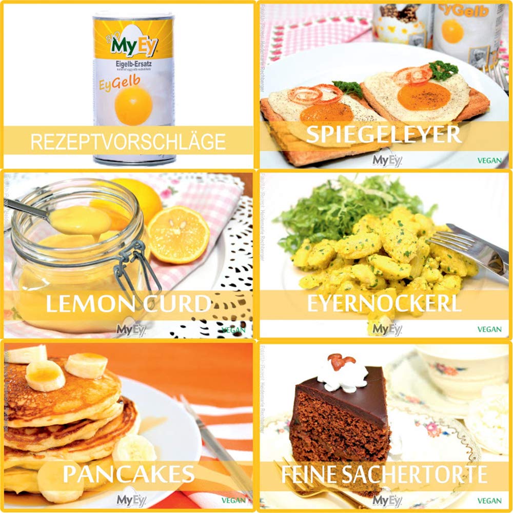 MyEy EyGelb, BIO - Remplacement de jaune d'œuf - Végétalien - Sans soja - Sans cholestérol (1 x 200 g)