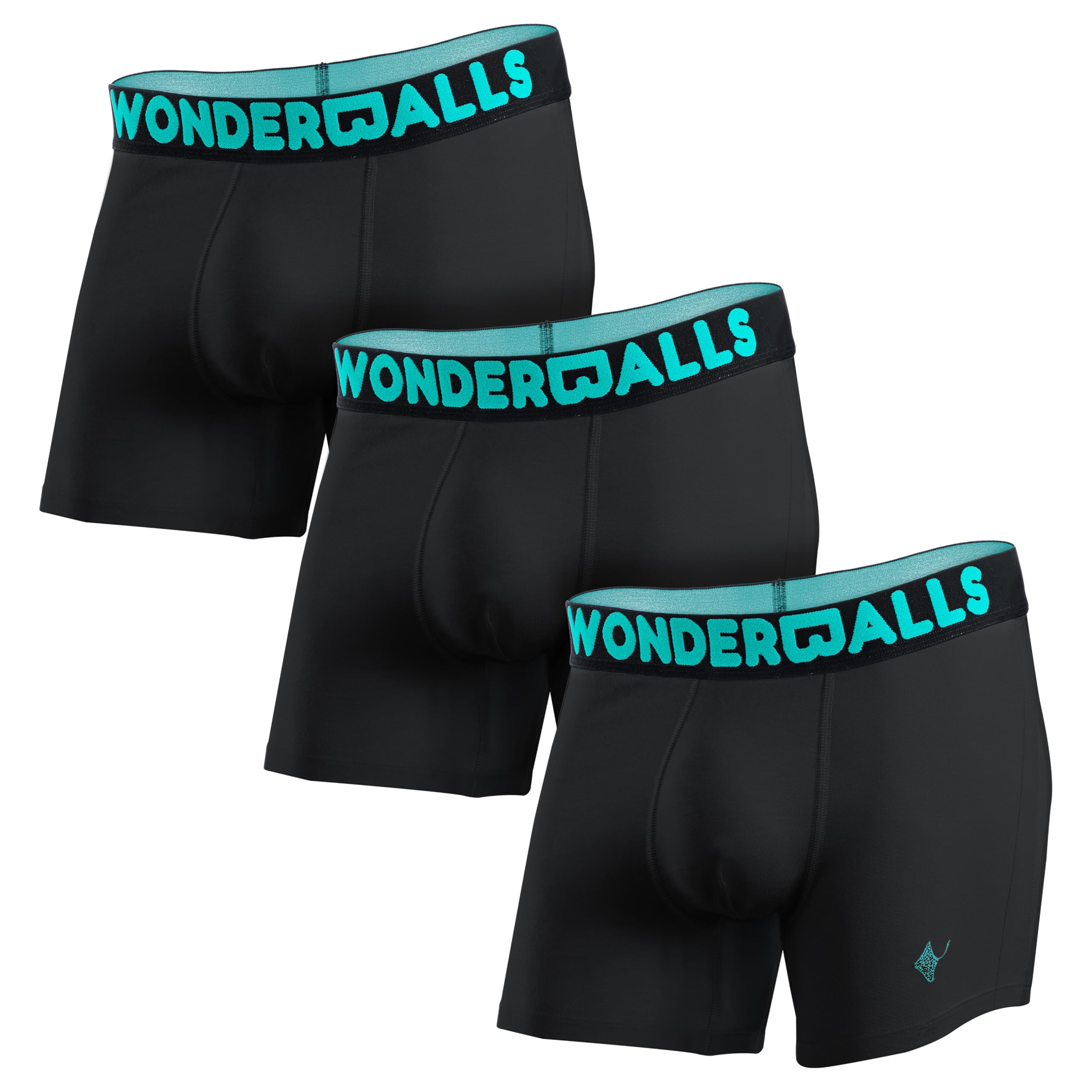 Wonderballs Short Boxer Briefs for Men - Certified Non-Toxic Ultra-Soft Peruvian Pima Cotton Modal Athletic Underwear for Men