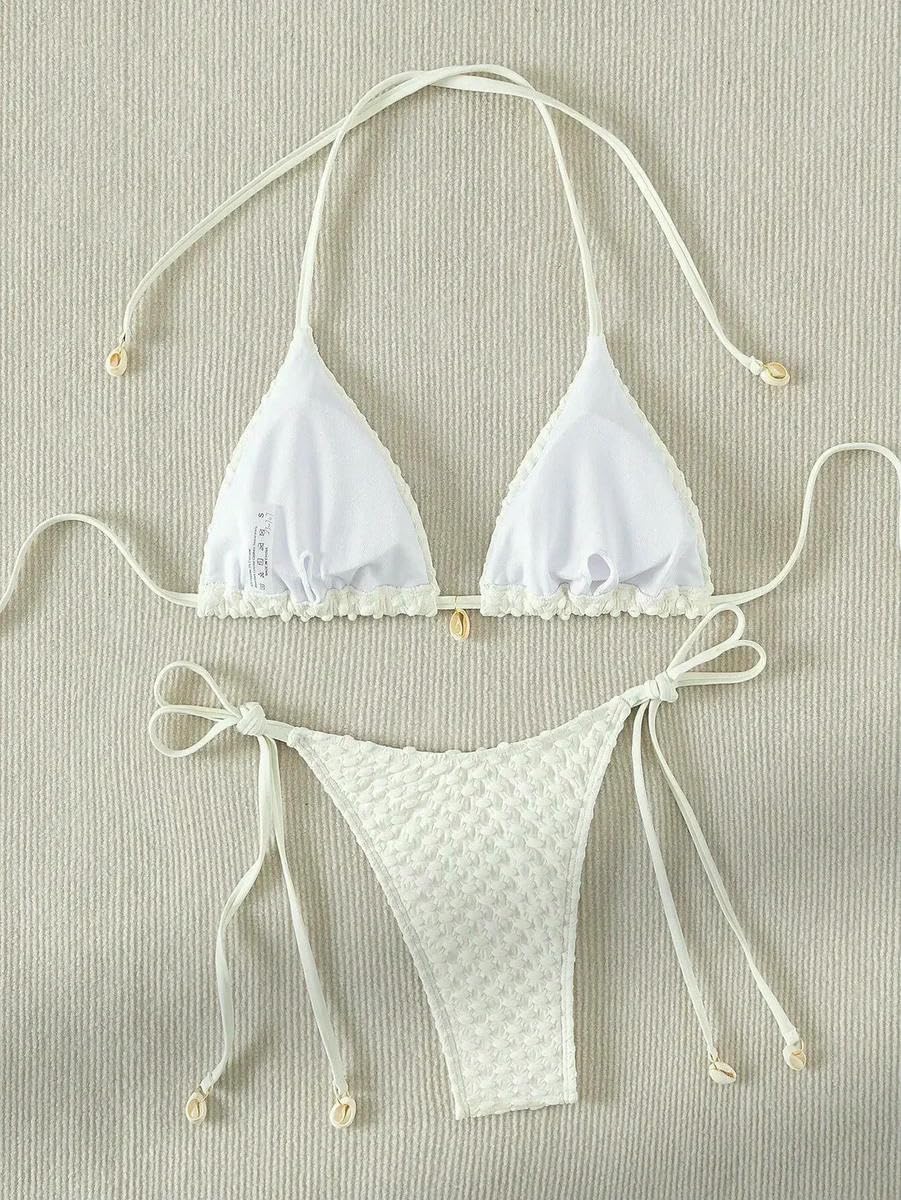 Conjunto de Bikini Push up de Concha de Poliamida