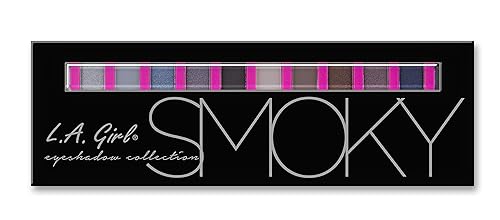 L.A. Girl Sombra de ojos de belleza color ladrillo, 0.42 onzas., Talla full, SMOKY