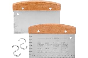 HaSteeL 2-Pack Bench Scrapers for Kitchen