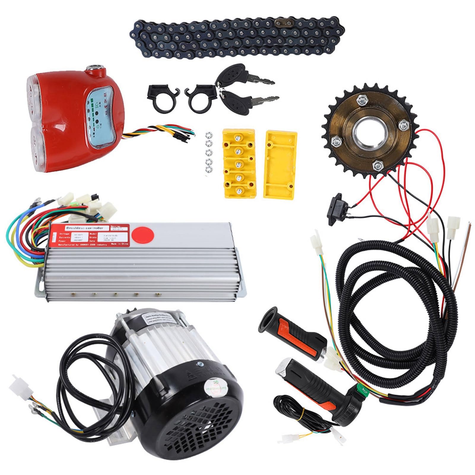 Brushless Motor KitE 48V 800W DC Brushless Motor Kit Electric Bike Tricycle Scooter DIY Motor Conversion Kit Can Stable Sensitiveon KitMotor Kit for Electric Bike Tricycle Scooter