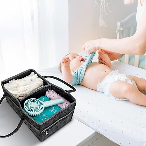 Miniatura 3 de Runsabay Organizador de pañales para bebé, organizador de automóvil para pañales y toallitas - Cambiador de pañales para bebé - Regalo para bebés