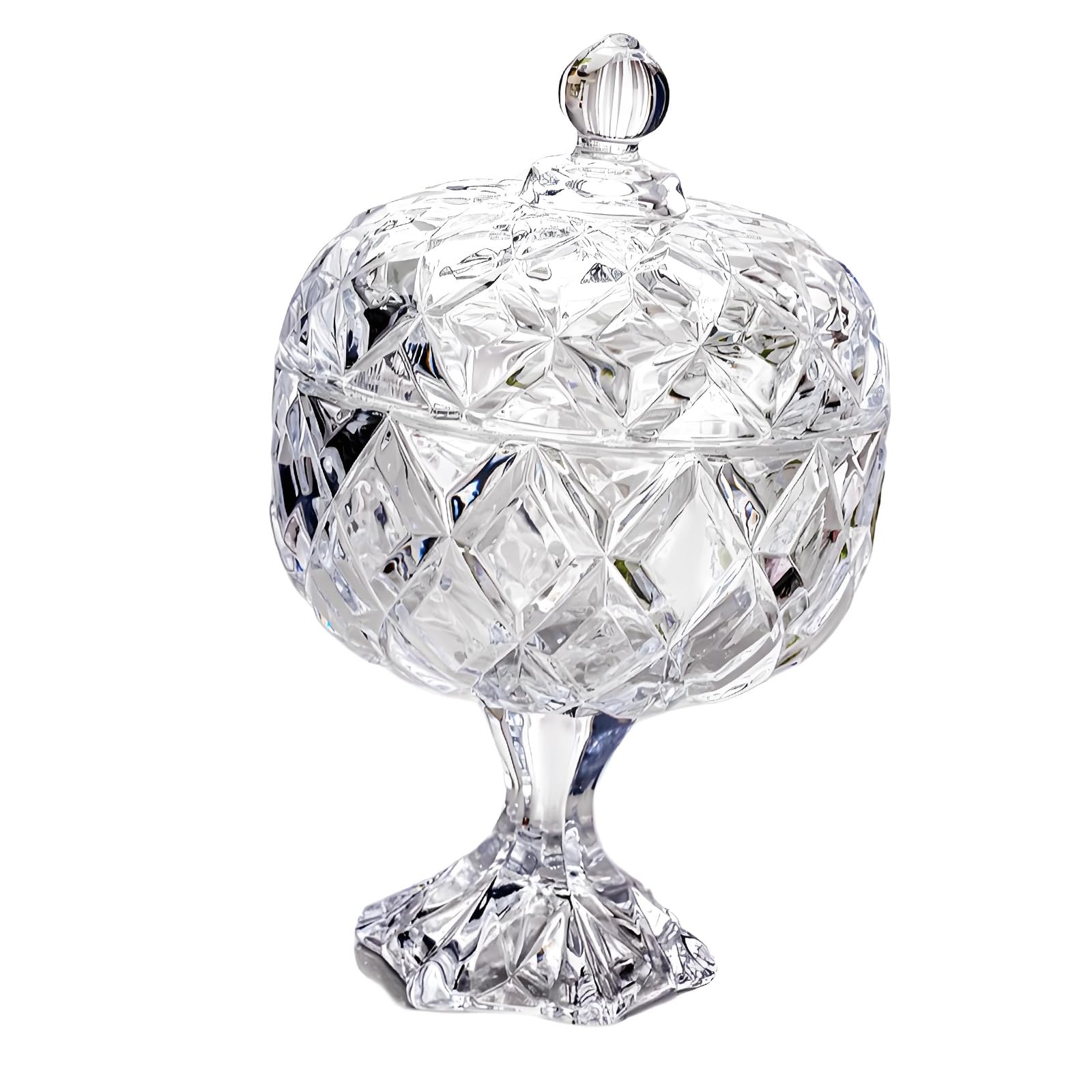Kaeltsyn Clear Glass Storage Jar with Lid, Cookie & Candy Jars, Jewelry Box, Buffet & Biscuit Containers Decorative for Wedding Storage