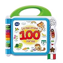 VTech Il Mio Primo Libro Illustrato – Le Mie Prime 100 Parole, Libro Bilingue per Bambini, Libro Sensoriale in Italiano e Inglese, Libro Neonato con 3 Modalità, Batterie Incluse, 18 Mesi – 4 Anni