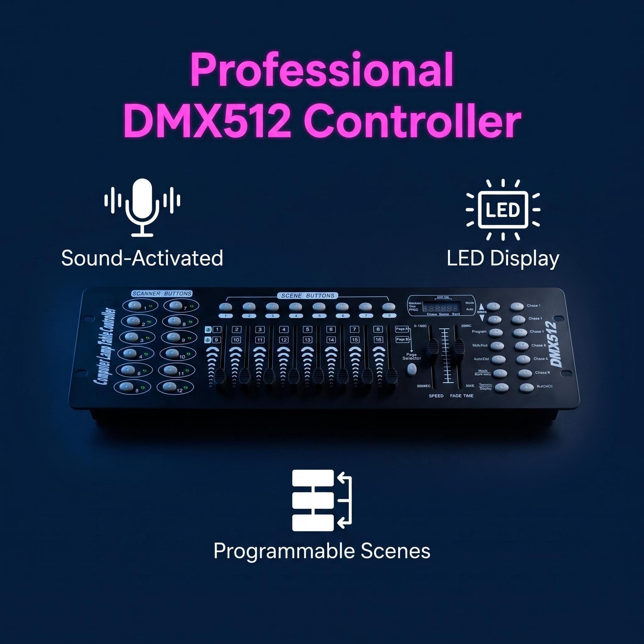 Amazon.com: JCYWFLODY Professioanl 192 DMX Controller for DJ