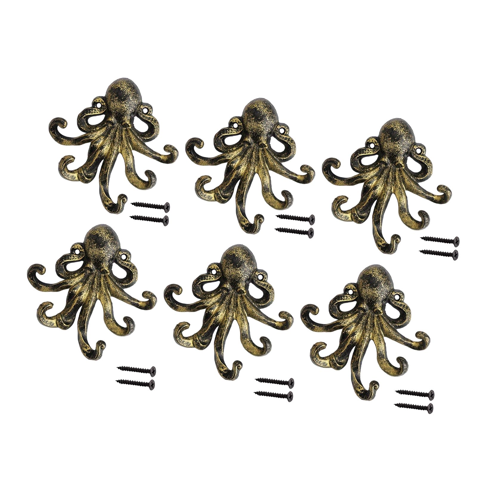 Tsophreniq A Classical European Iron Octopuses Wall Hook Party Decoration For Keys Jewelry Nd Small Household Items Storage Garden Keys Holder